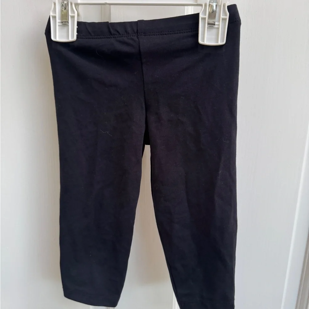 NWOT The Children's Place 3T Girls Black Stretchy Leggings Capris Pants